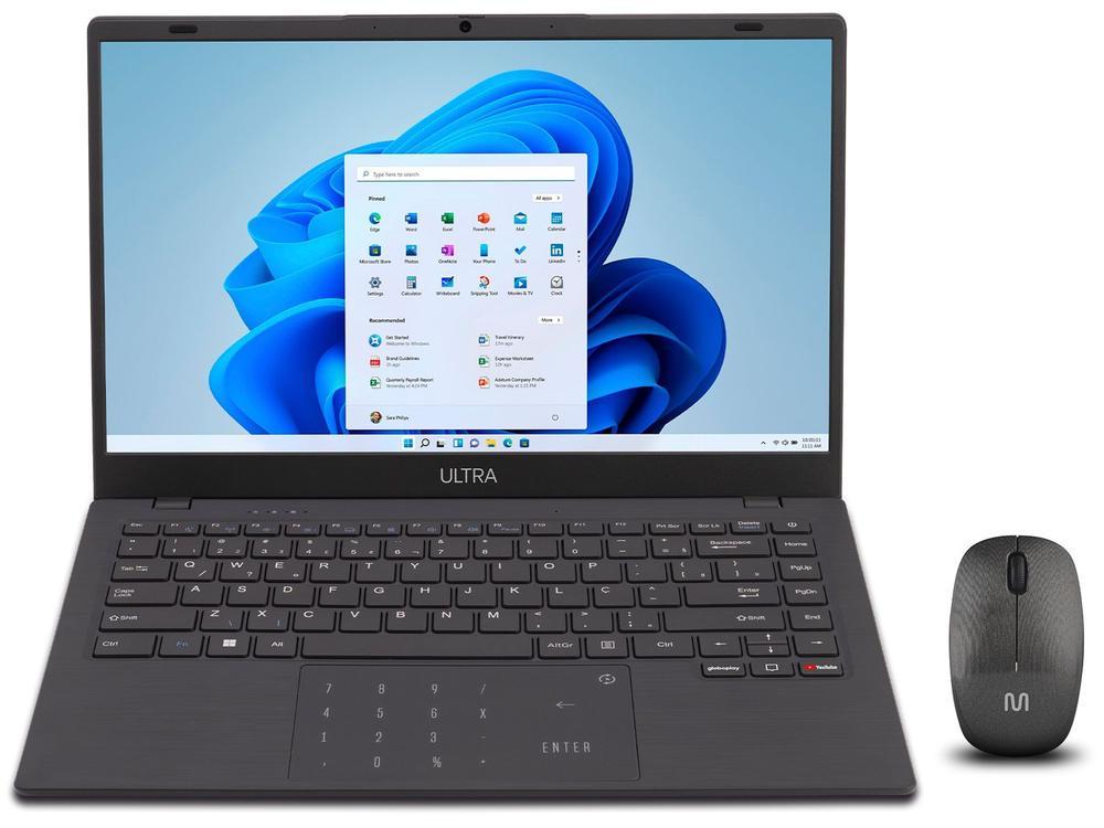 Notebook Multi Ultra UB251 4GB RAM 128GB eMMC 14" HD Windows 11 UB251 + Mouse Sem Fio - 12