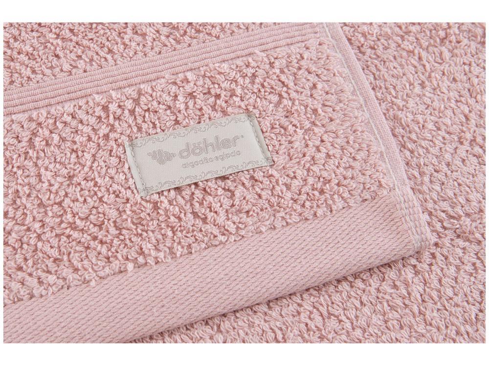 Jogo de Toalhas de Banho Dohler 100% Algodão Kairo Rosa 4 Peças - 7