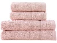 Jogo de Toalhas de Banho Dohler 100% Algodão Kairo Rosa 4 Peças - 1