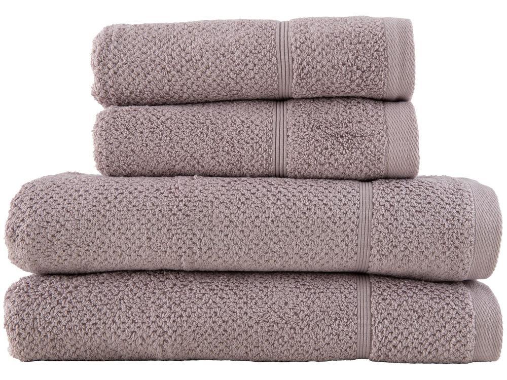 Jogo de Toalhas de Banho Dohler 100% Algodão Kairo Roxo 4 Peças - 1