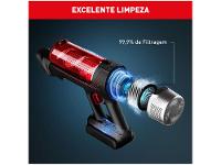 Aspirador de Pó Vertical e Portátil Arno sem Fio a Bateria 250W X-Force Flex 9.60 RH20 Vermelho