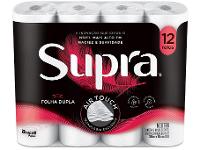 Papel Higiênico Folha Dupla Bracell Supra 12 Rolos 30m - 1