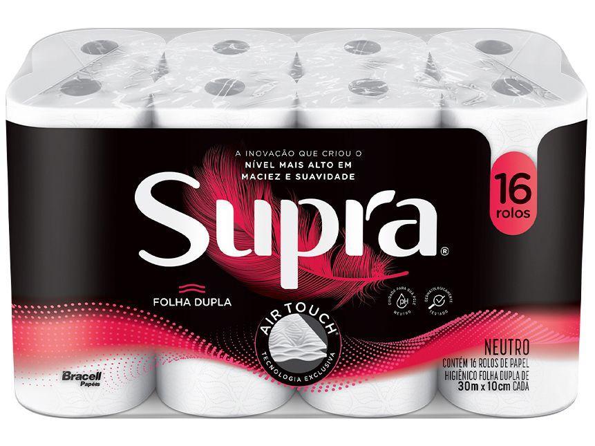 Papel Higiênico Folha dupla Bracell Supra 16 Rolos 30m - 1