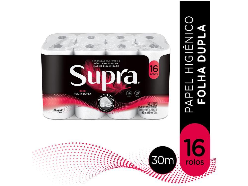 Papel Higiênico Folha dupla Bracell Supra 16 Rolos 30m - 2
