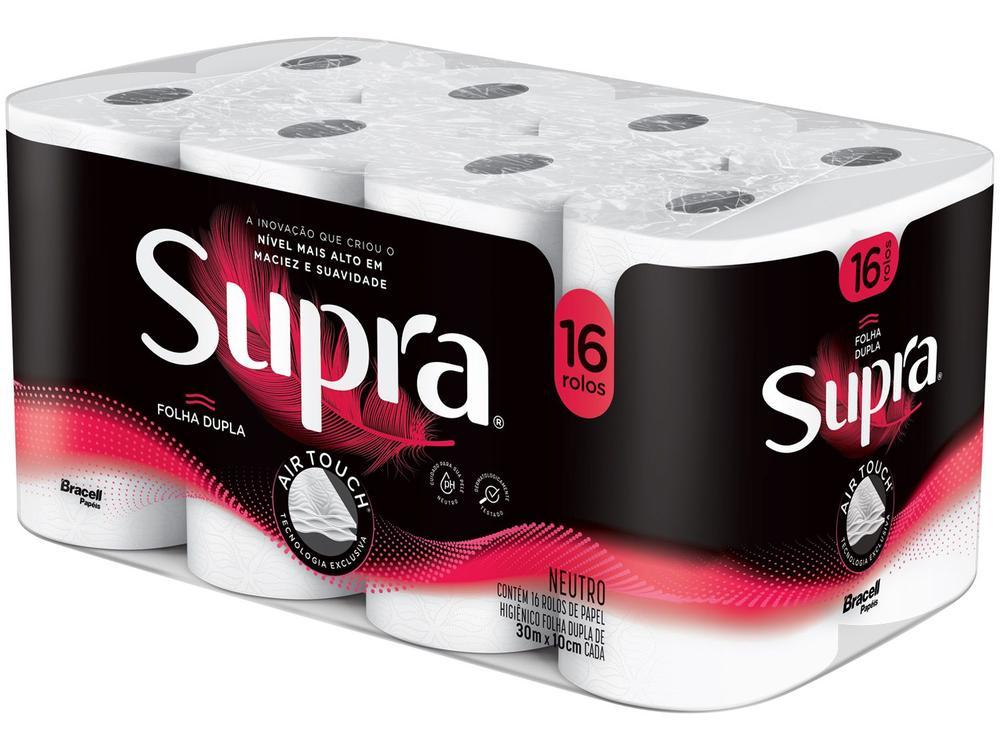 Papel Higiênico Folha dupla Bracell Supra 16 Rolos 30m - 6
