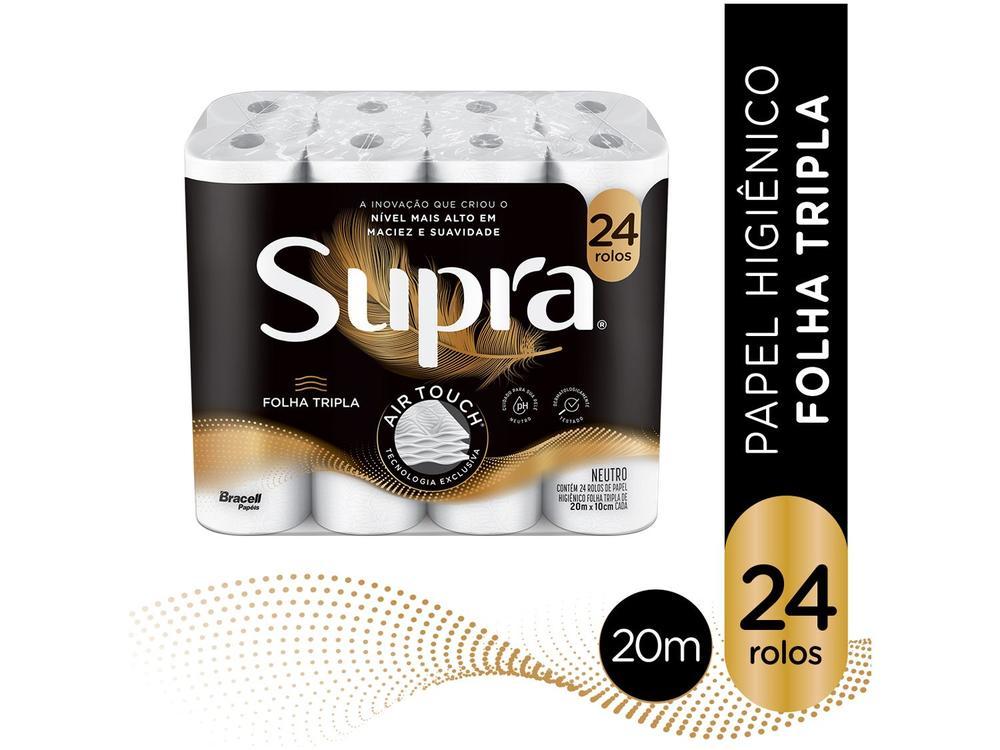 Papel Higiênico Folha tripla Bracell Supra 24 Rolos 20m - 2