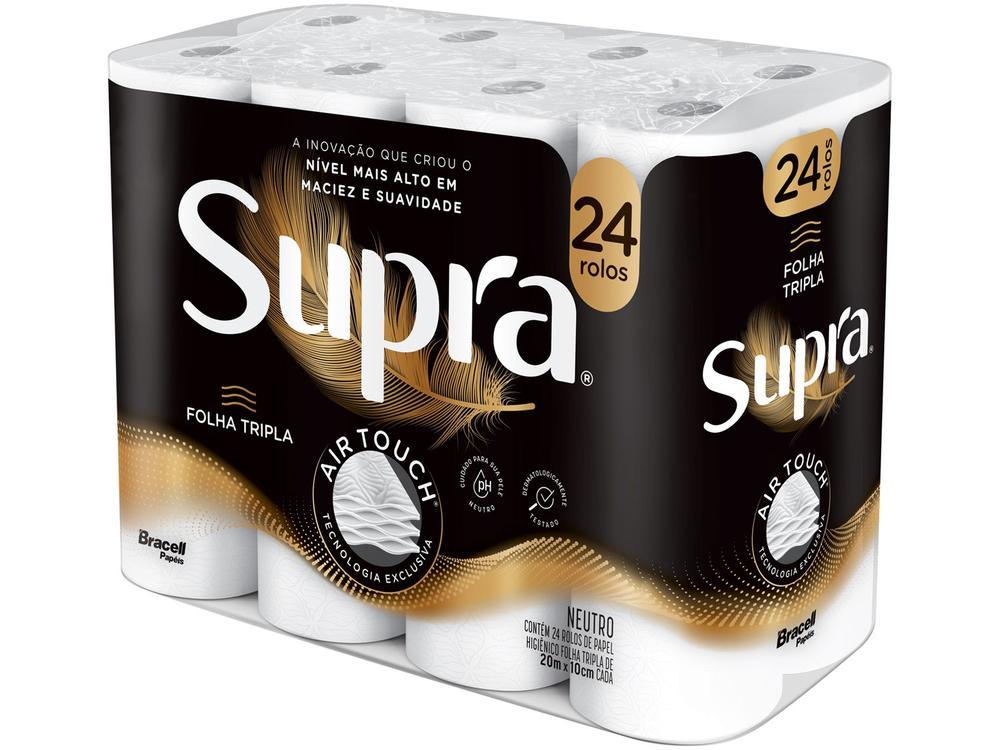 Papel Higiênico Folha tripla Bracell Supra 24 Rolos 20m - 6