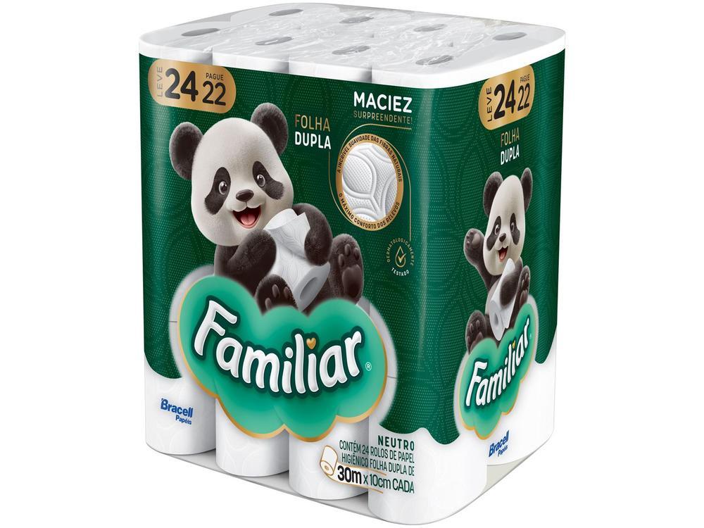 Papel Higiênico Folha Dupla Bracell Familiar 24 Rolos 30m - 5
