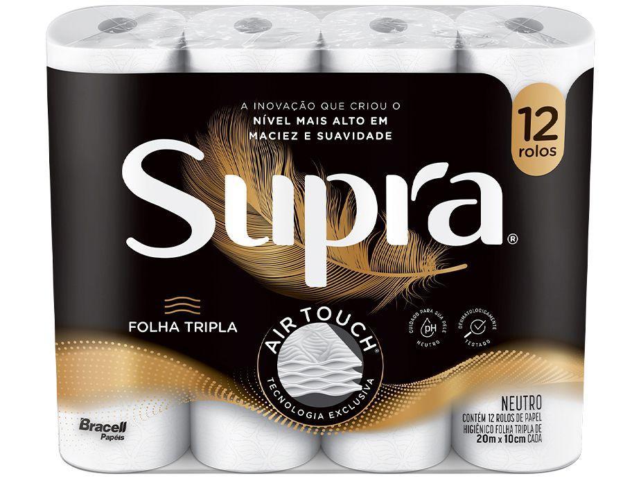 Papel Higiênico Folha Tripla Bracell Supra 12 Rolos 20m - 1