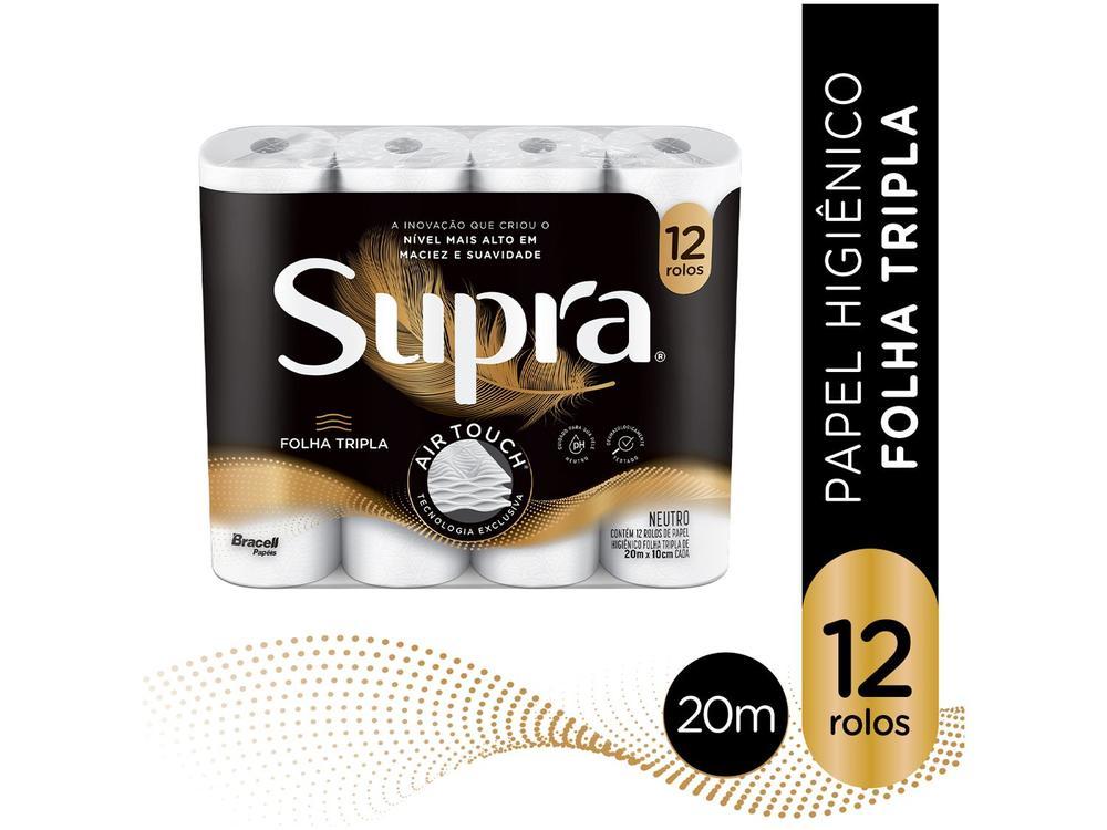 Papel Higiênico Folha Tripla Bracell Supra 12 Rolos 20m - 2