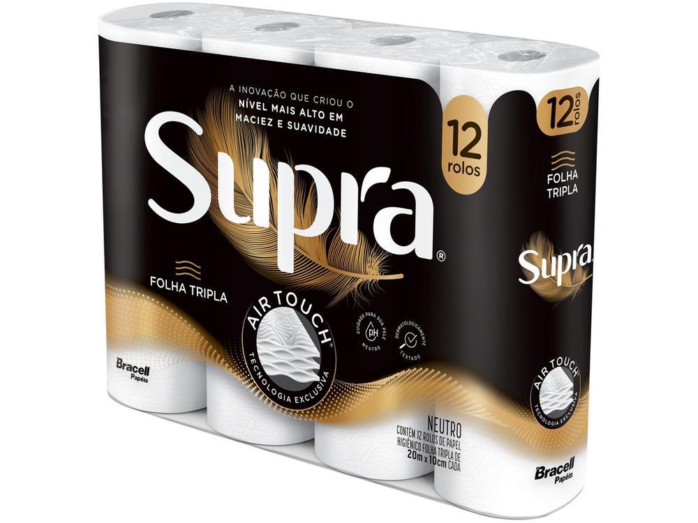 Papel Higiênico Folha Tripla Bracell Supra 12 Rolos 20m - 6