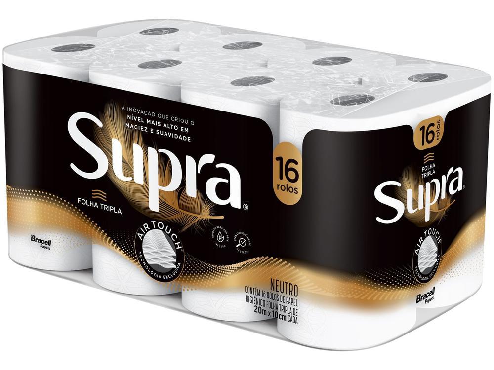 Papel Higiênico Folha Tripla Bracell Supra 16 Rolos 20m - 6