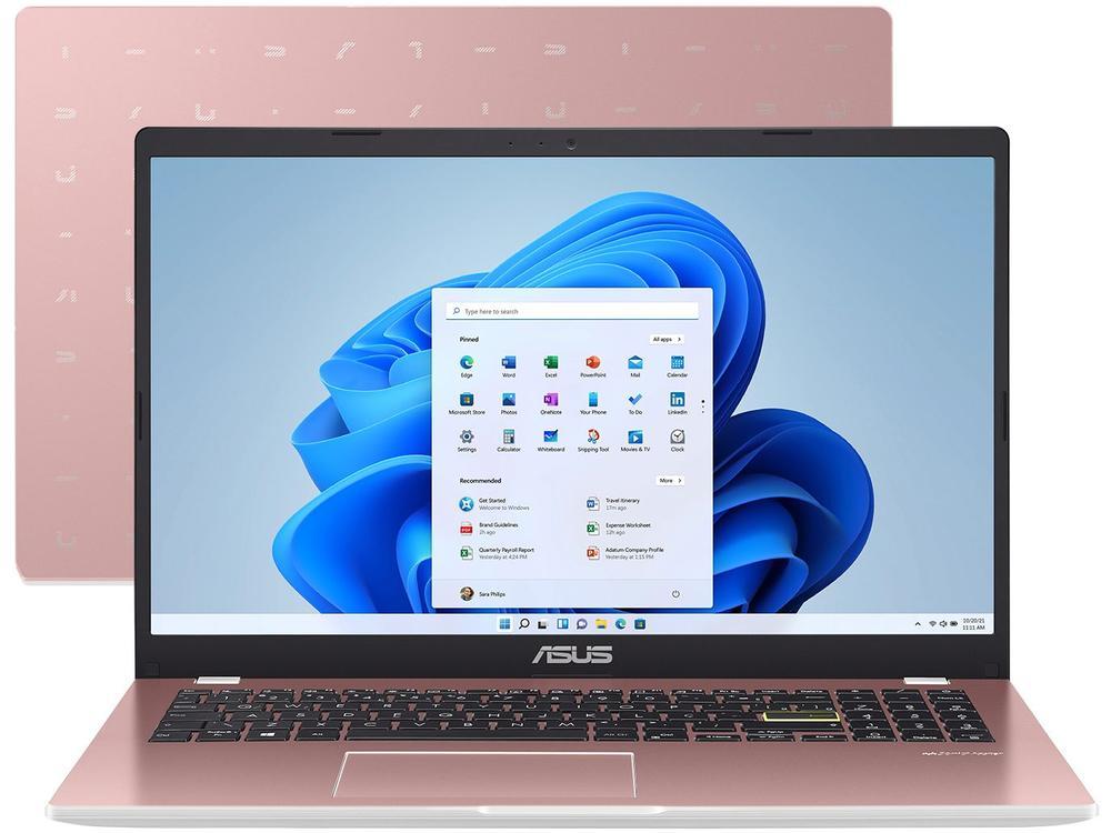 Notebook ASUS Vivobook Go 15 Intel Celeron 4GB RAM 128GB eMMC 15,6" UHD Rosa Windows 11+ Microsoft 365 Personal Office E510KA-BR833WS - 11