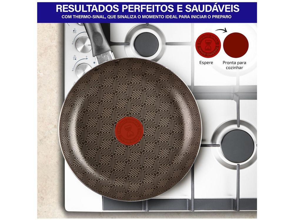 Frigideira Antiaderente Rochedo de Alumínio Facilita Vermelho 30cm - 6