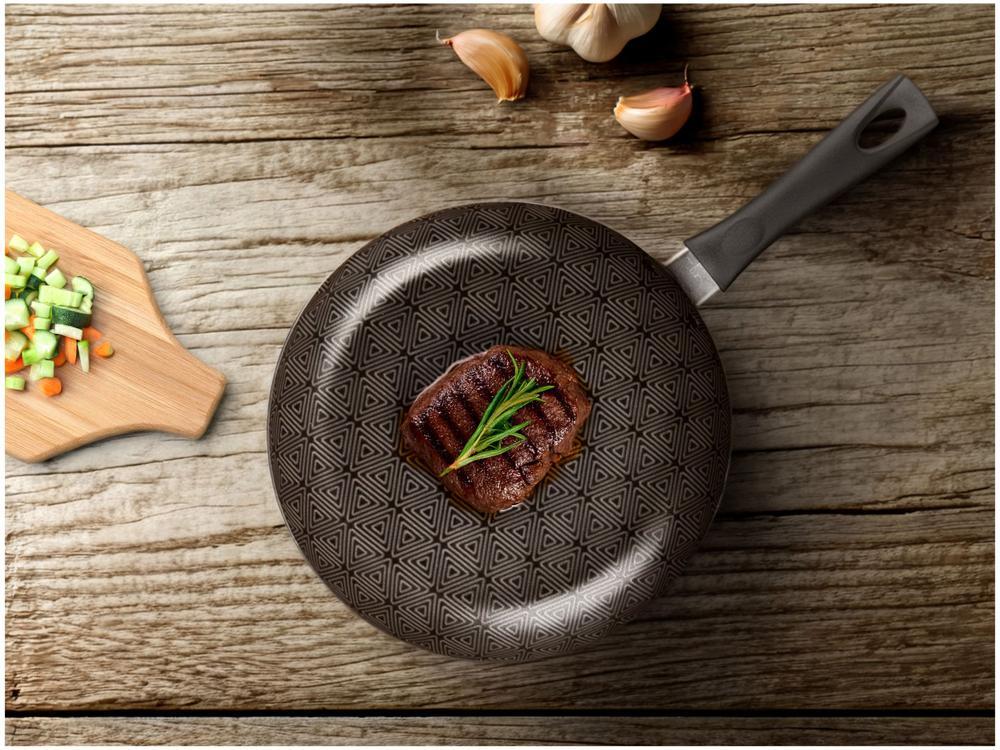 Frigideira Antiaderente Rochedo de Alumínio Facilita Vermelho 30cm - 7