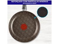 Frigideira Antiaderente Rochedo de Alumínio Facilita Vermelho 30cm