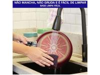 Frigideira Antiaderente Rochedo de Alumínio Facilita Vermelho 30cm - 5