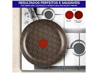 Frigideira Antiaderente Rochedo de Alumínio Facilita Vermelho 30cm - 6