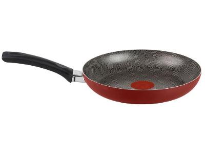 Frigideira Antiaderente Rochedo de Alumínio Facilita Vermelho 24cm
