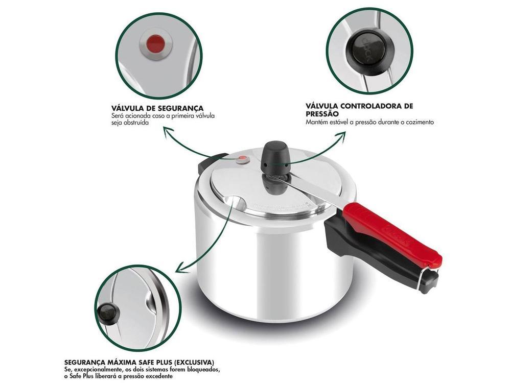 Panela de Pressão Clock 4,5L Prata Eco - 3