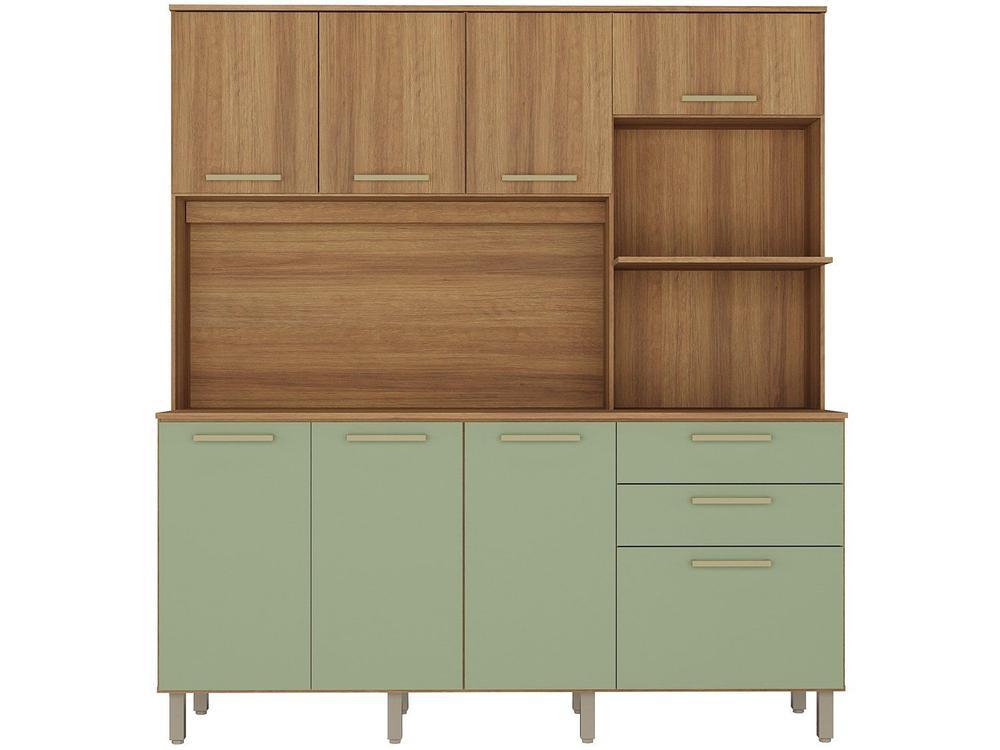 Armário de Cozinha Compacta Luciane Luna 8 Portas 2 Gavetas com Torre Quente - Opcional para Pia - 6