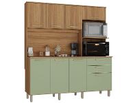 Armário de Cozinha Compacta Luciane Luna 8 Portas 2 Gavetas com Torre Quente - Opcional para Pia - 8