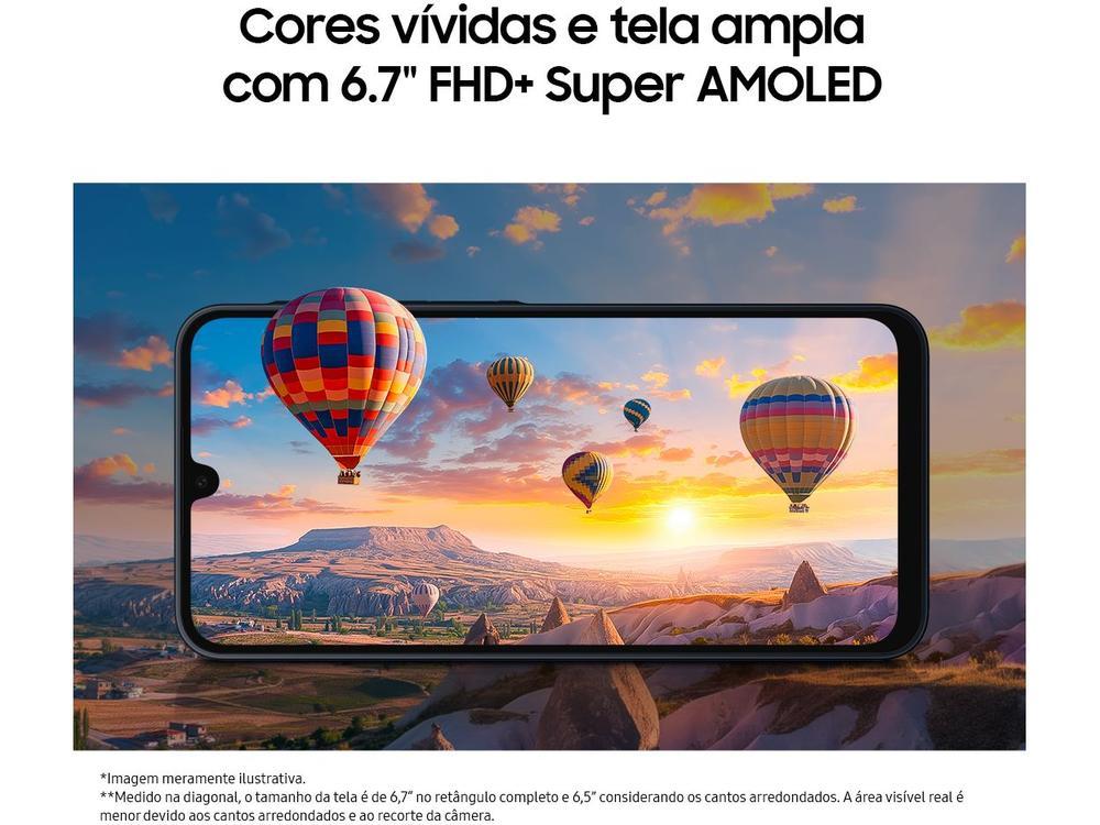 Smartphone Samsung Galaxy A16 256GB Preto Claro 8GB RAM 6,7" FHD+ Selfie Câm Tripla +13MP - 6
