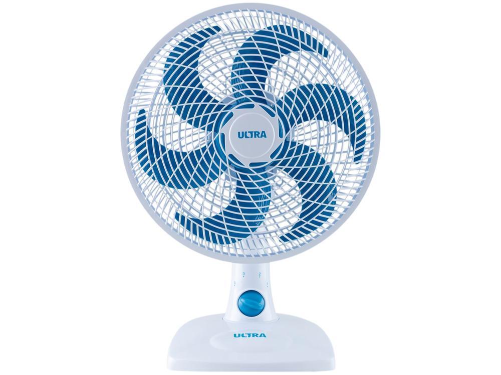 Ventilador de Mesa Ultra V-UT-30-01 30cm 6 Pás 3 Velocidades Branco e Azul - 1