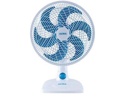 Ventilador de Mesa Ultra V-UT-30-01 30cm 6 Pás 3 Velocidades Branco e Azul