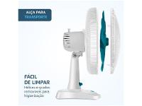Ventilador de Mesa Ultra V-UT-30-01 30cm 6 Pás 3 Velocidades Branco e Azul - 10
