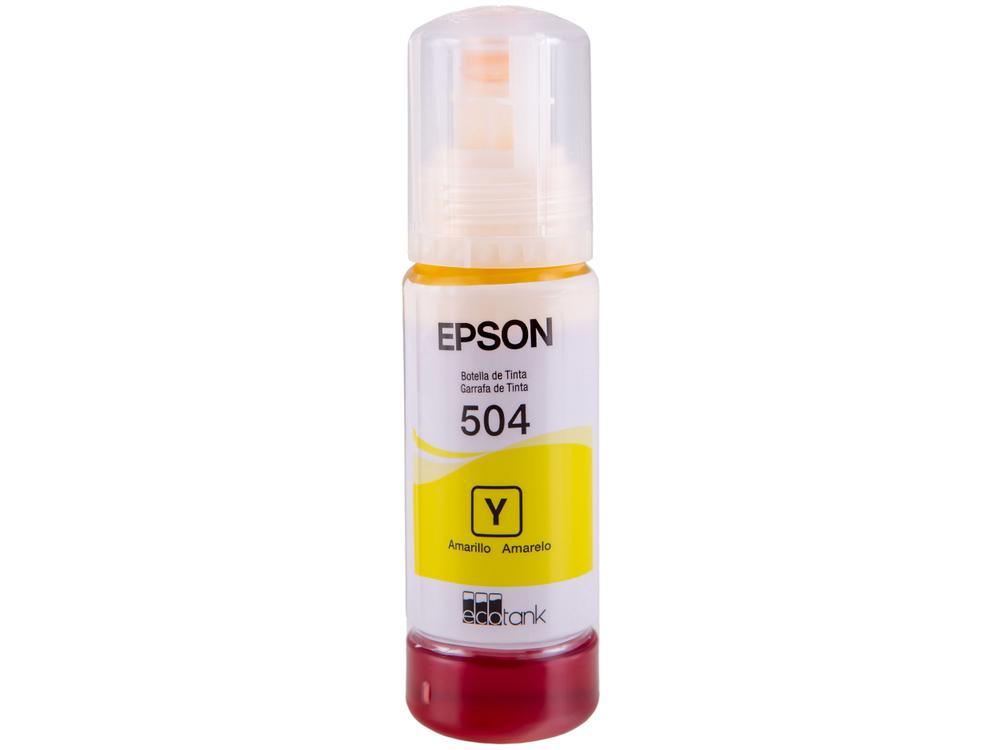 Garrafa de Tinta Epson EcoTank T504 Amarelo Original Refil - 1