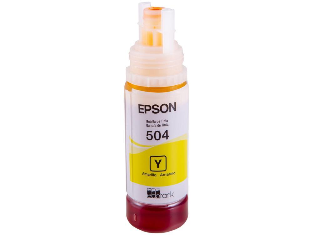 Garrafa de Tinta Epson EcoTank T504 Amarelo Original Refil - 2