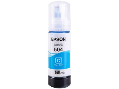 Garrafa de Tinta Epson EcoTank T504 Ciano Refil