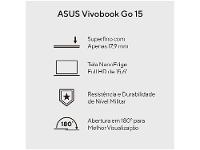 Notebook Asus Vivobook Go 15 Intel Core i3 N305 8GB RAM SSD 256GB Full HD Windows 11 E1504GA-NJ434W - 3