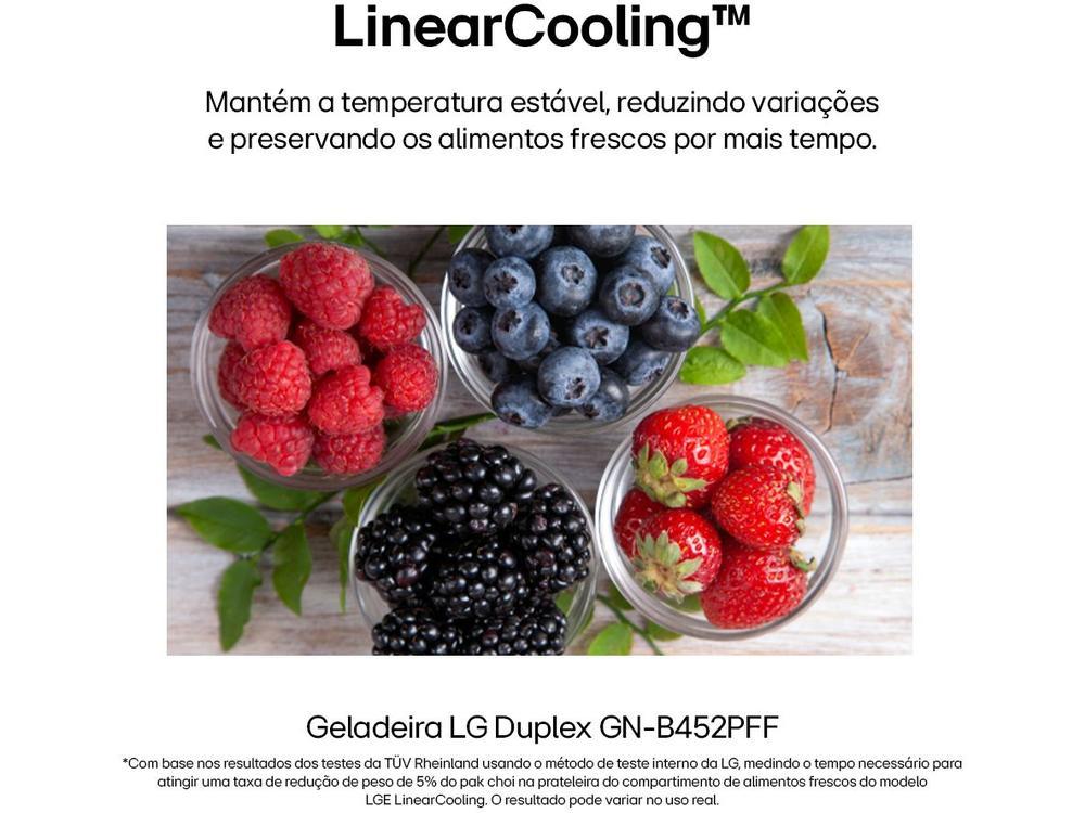 Geladeira/Refrigerador LG Frost Free Inox Duplex 461L GN-B452PFF - 4