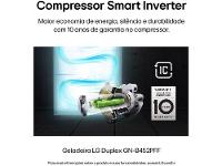 Geladeira/Refrigerador LG Frost Free Inox Duplex 461L GN-B452PFF - 3
