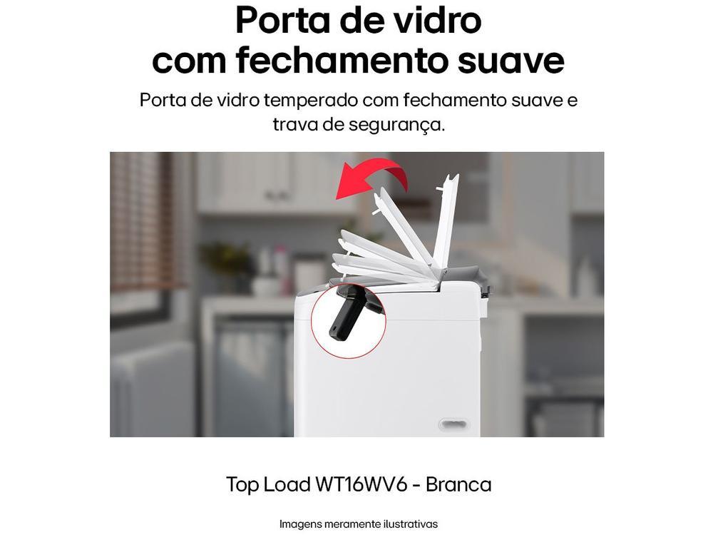 Lavadora de Roupas LG Inverter 16kg Cesto Inox Água Fria Branca WT16WV6A - 6