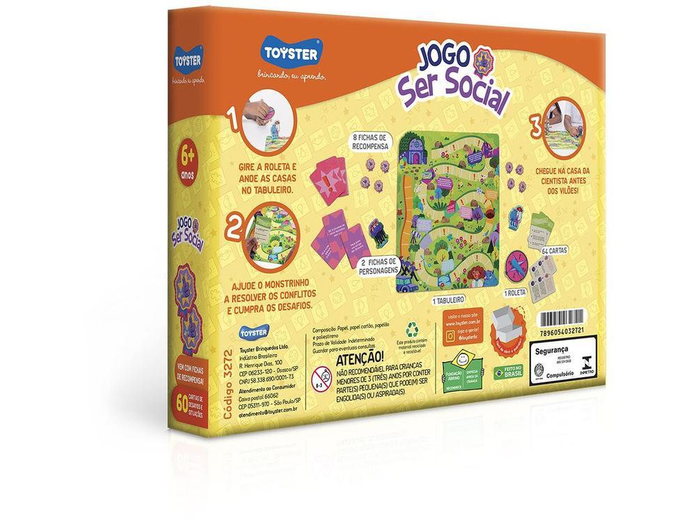 Jogo Tabuleiro com Cartas Ser Social Toyster  - 3