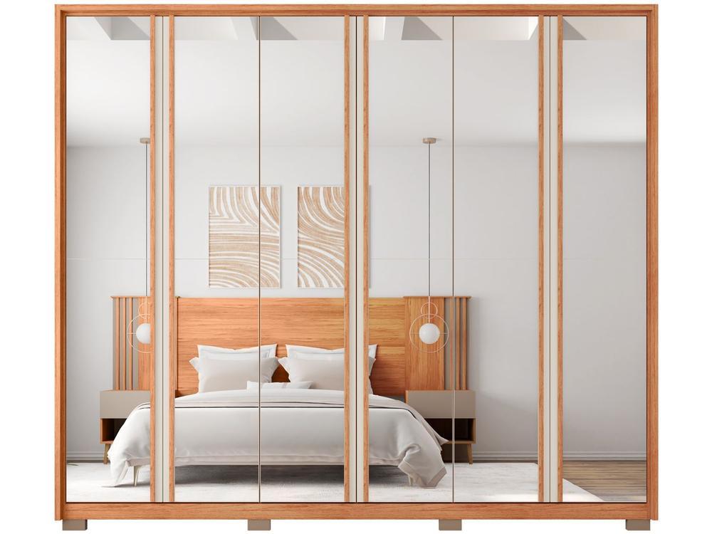 Guarda-roupa Casal com Espelho 6 Gavetas 6 Portas Caemmun Gladiador - 7