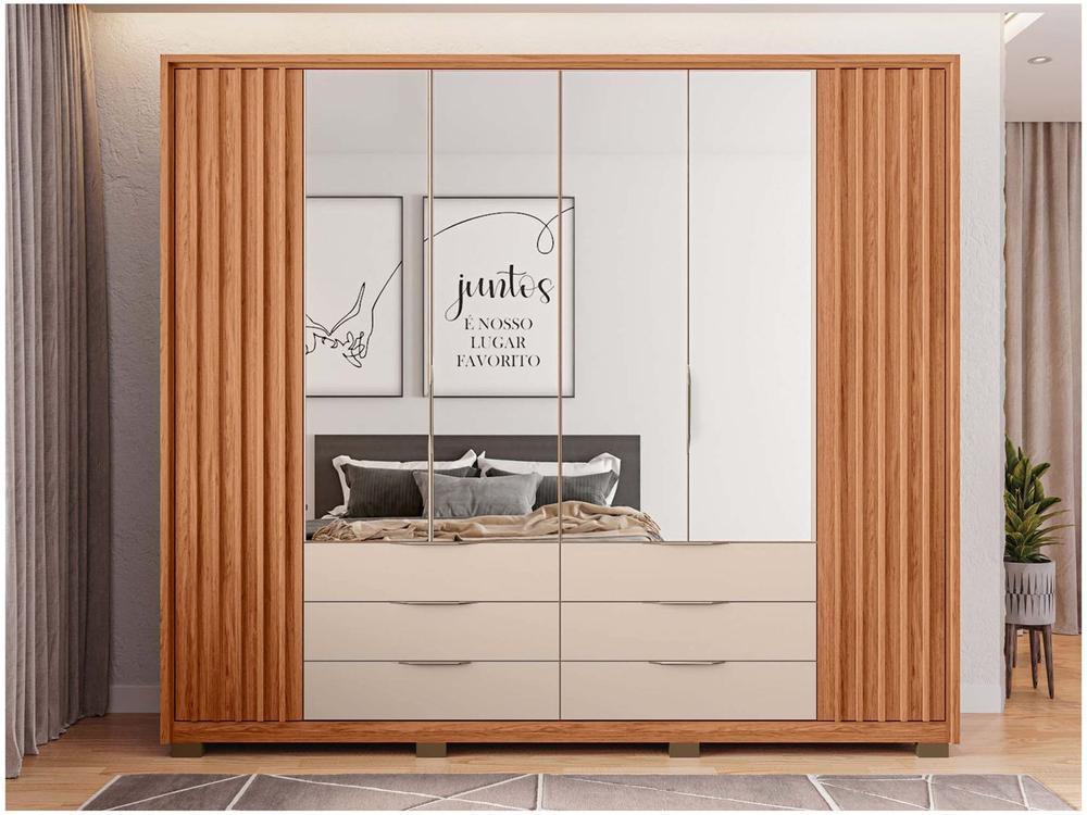 Guarda-roupa Casal com Espelho 6 Gavetas 6 Portas Caemmun Maximus - 6