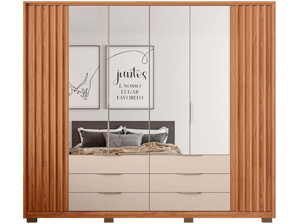 Guarda-roupa Casal com Espelho 6 Gavetas 6 Portas Caemmun Maximus - 7