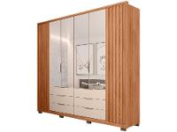 Guarda-roupa Casal com Espelho 6 Gavetas 6 Portas Caemmun Maximus - 1