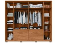 Guarda-roupa Casal com Espelho 6 Gavetas 6 Portas Caemmun Maximus