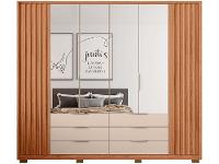 Guarda-roupa Casal com Espelho 6 Gavetas 6 Portas Caemmun Maximus - 7