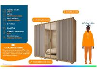 Guarda-roupa Casal 6 Portas 6 Gavetas Caemmun Centurium - 2