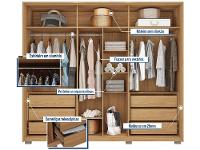 Guarda-roupa Casal 6 Portas 6 Gavetas Caemmun Centurium