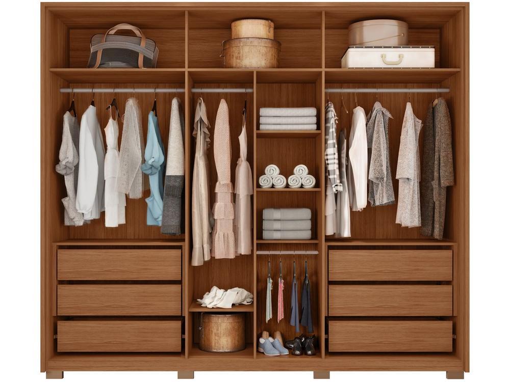 Guarda-roupa Casal 6 Gavetas 6 Portas Caemmun Reflex - 4