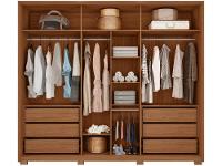 Guarda-roupa Casal 6 Gavetas 6 Portas Caemmun Reflex