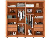 Guarda-roupa Casal 4 Gavetas 2 Portas Caemmun Romanus