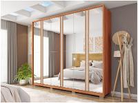 Guarda-roupa Casal com Espelho 4 Gavetas 6 Portas Caemmun Gladiador